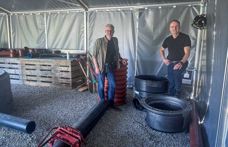 Bjørn Moen i VVP og Sjur Tveite i Vannsenteret.